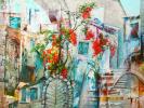 יפו העתיקה, № Mix-54 ציור אווירה לסלון, ציור לבית ומשרד, ציורים למכירה, נוף עירוני, יפו העתיקה, Old Jaffo