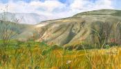 Golan Hills Landscape, № L- 79 Landscape painting, home design, Betty Rubinstein gallery, israeli art