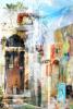 № Mix-98, יפו העתיקה-2 painting of Israeli landscape, mood painring on canvas, for home design