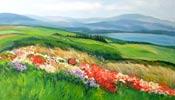 My Kineret, № L- 93 Landscape painting, home design, Betty Rubinstein gallery, israeli art