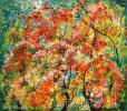 painting of Israeli landscape, mood painring on canvas, for home design , oil colors, bettyart
